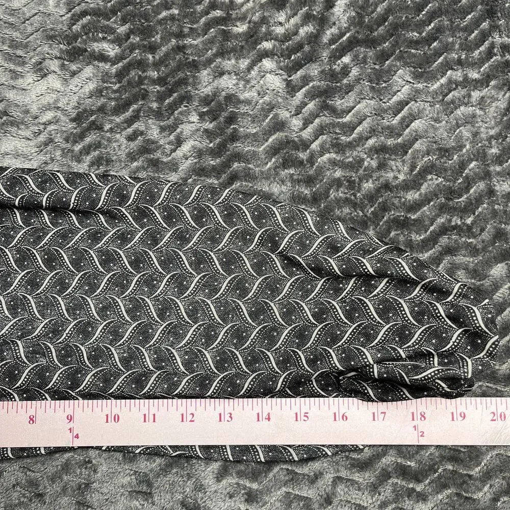 Anthropologie Rouen Top Gray Black Smocked Sheer Long Sleeve Blouse Size M